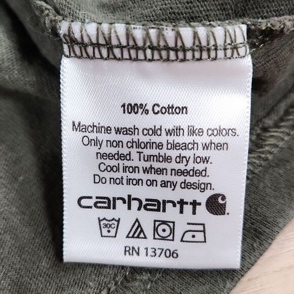 🦋Carhartt Olive Workwear Dog Short Sleeve Top Medium - Picture 10 of 10
